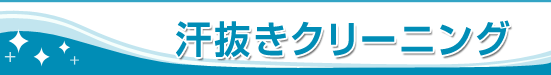 汗抜きクリーニング